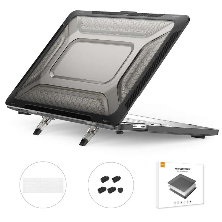 For MacBook Pro 13.3 A1706/A1989/A2159 ENKAY Hat-Prince 3 in 1 Protective Bracket Case ... (Black)