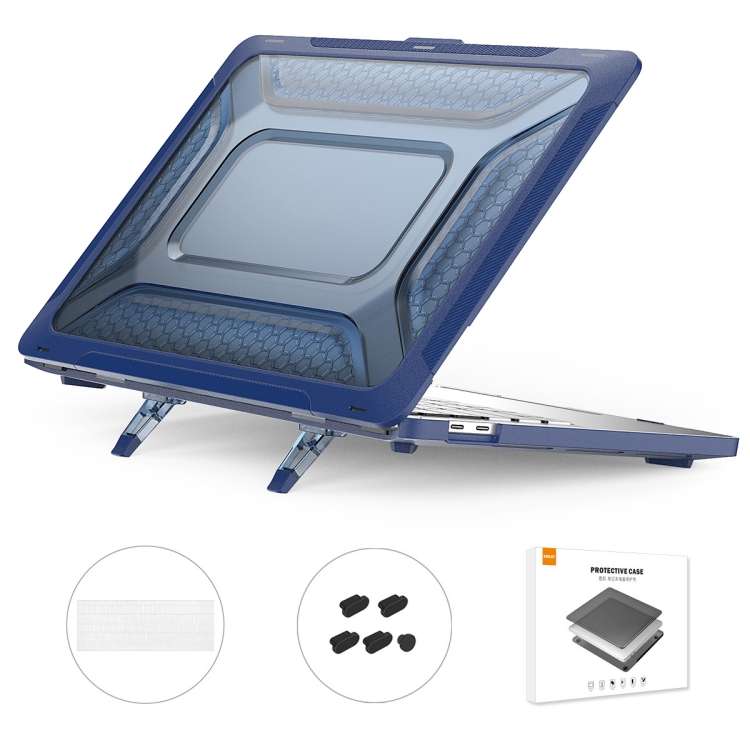 For MacBook Pro 13.3 A1706/A1989/A2159 ENKAY Hat-Prince 3 in 1 Protective Bracket Case ... (Blue)