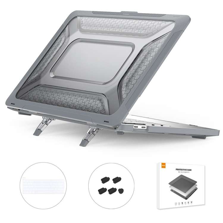 For MacBook Pro 13.3 A2251/A2289/A2338 ENKAY Hat-Prince 3 in 1 Protective Bracket Case ... (Grey)