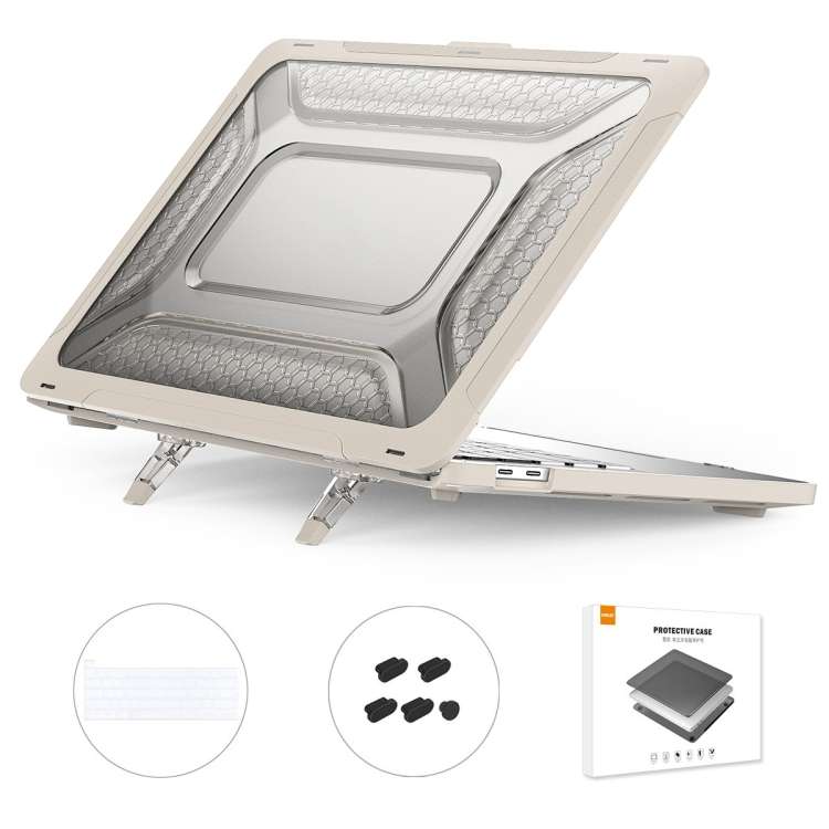 For MacBook Pro 13.3 A2251/A2289/A2338 ENKAY Hat-Prince 3 in 1 Protective Bracket Case ... (Khaki)