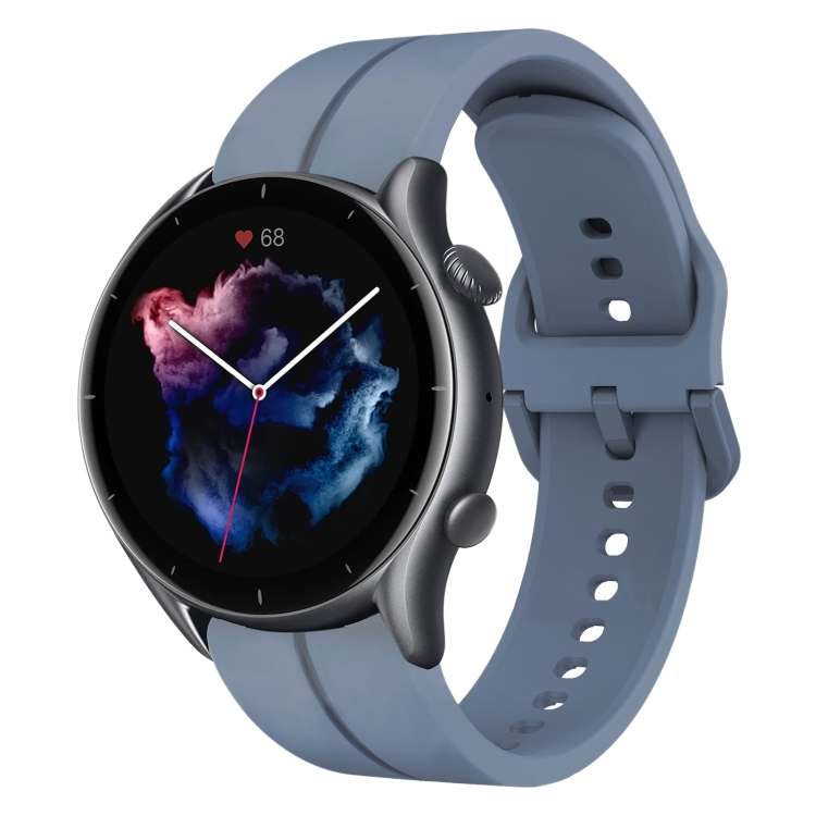 For Amazfit GTR 3 Pro 22mm Loop Silicone Watch Band(Blue)
