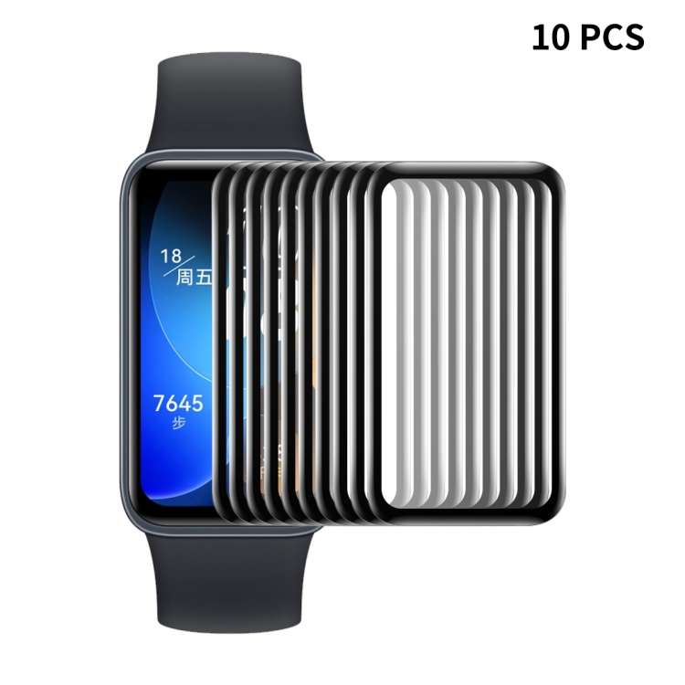 10pcs For Huawei Band 8 / 9 ENKAY Hat-Prince 3D Full Coverage Soft PC Edge + PMMA HD Screen Protec
