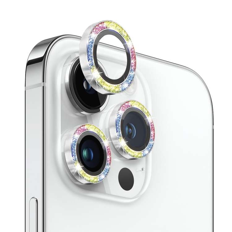 For iPhone 13 Pro / 13 Pro Max NORTHJO Camera Lens Protector Tempered Glass Bling G ... (Colorful)