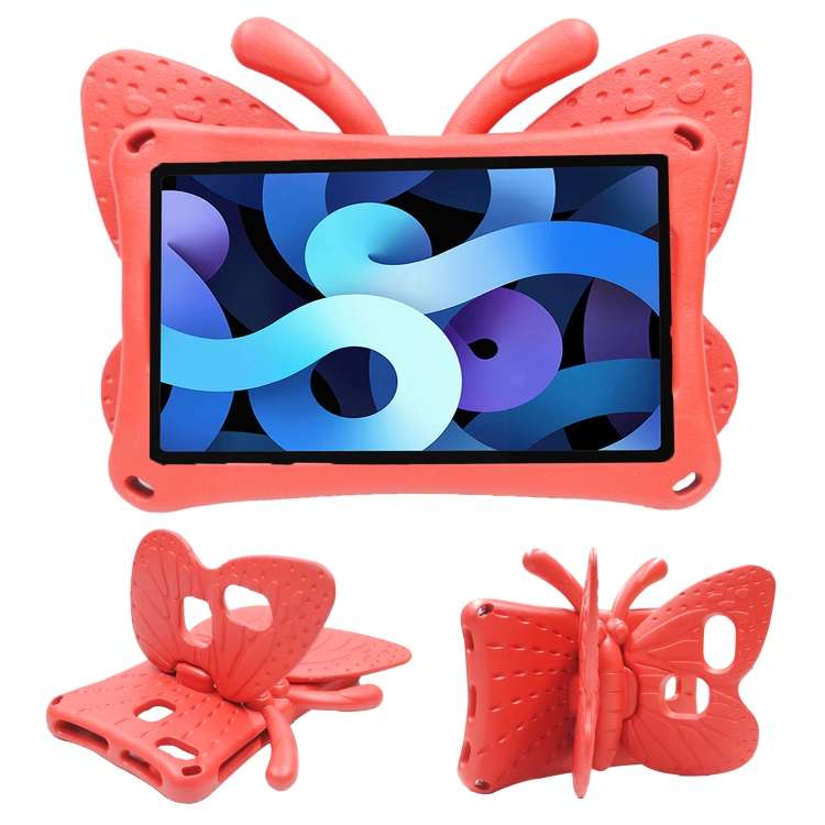 For Samsung Galaxy Tab A11 / A9 Butterfly Bracket Kids EVA Shockproof Tablet Case(Red)