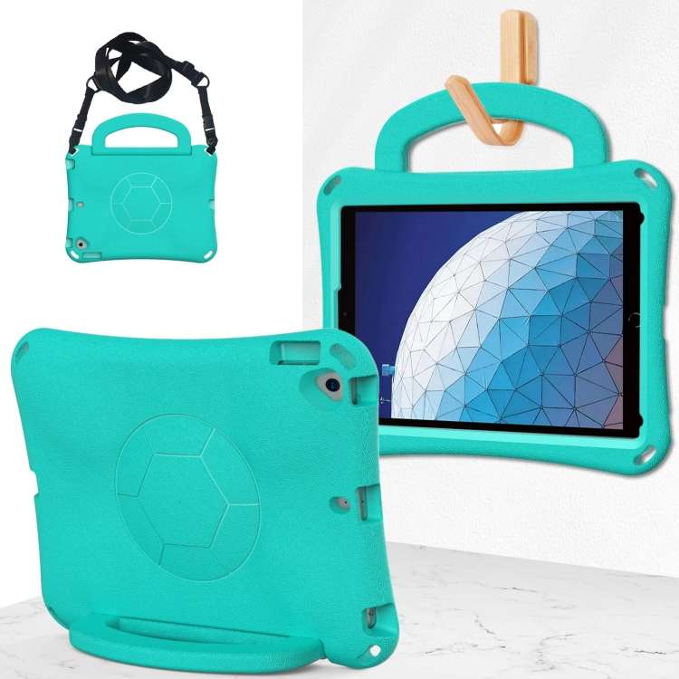 For iPad Air 3 10.5 2019 / Pro 10.5 Handle Football Shaped EVA Shockproof Tablet Case(Mint Green)