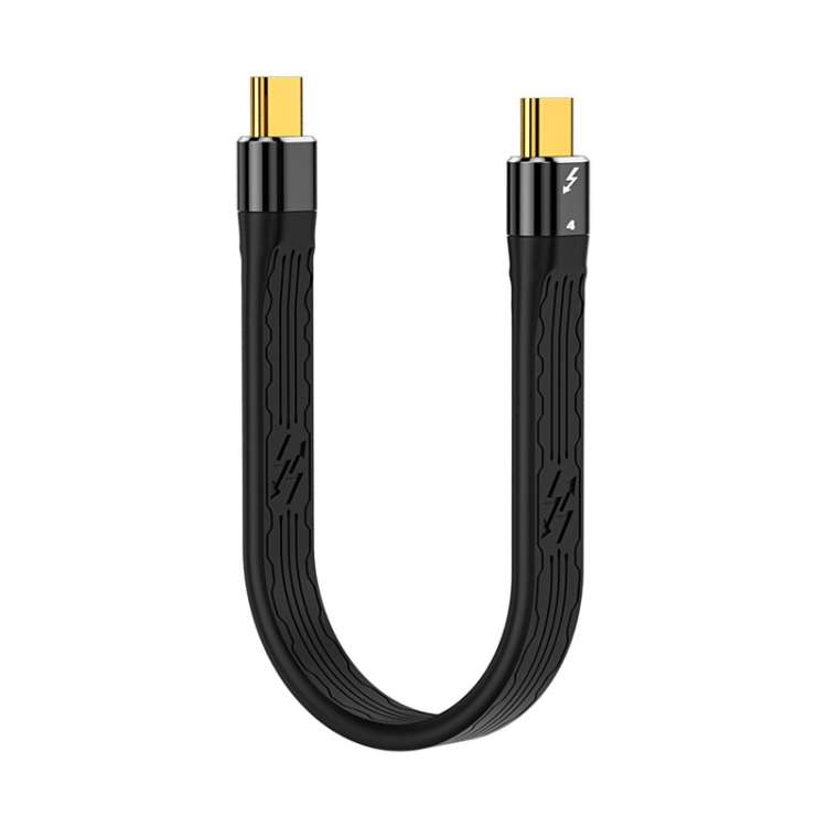 22cm Thunderbolt 4 USB-C / Type-C Male to Male PD 100W Charge FPC Data Cable