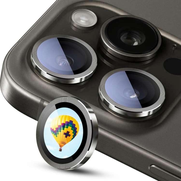 For iPhone 13 Pro / 13 Pro Max ENKAY Hat-Prince AR 9H Rear Lens Aluminium Allo ... (Graphite Grey)