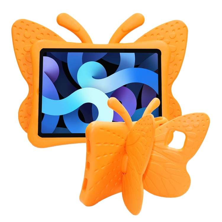 For iPad Pro 11 2025 / 2024 Butterfly Bracket Kids EVA Shockproof Tablet Case(Orange)