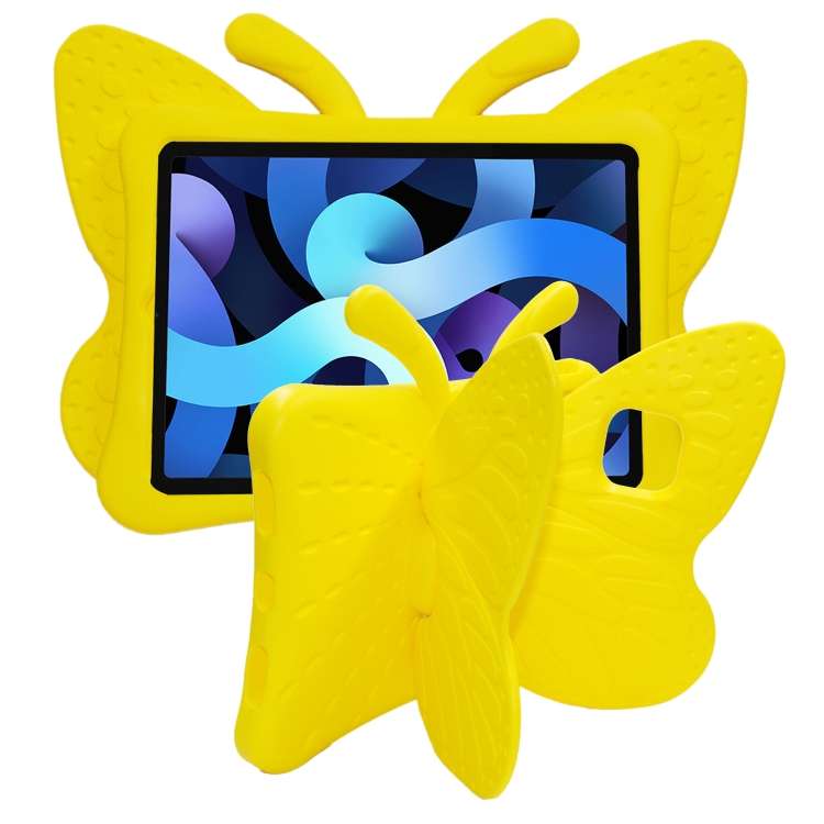 For iPad Pro 11 2025 / 2024 Butterfly Bracket Kids EVA Shockproof Tablet Case(Yellow)