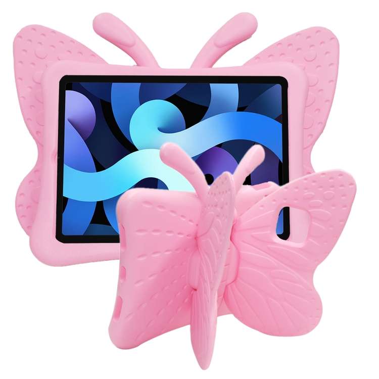 For iPad Pro 11 2025 / 2024 Butterfly Bracket Kids EVA Shockproof Tablet Case(Pink)