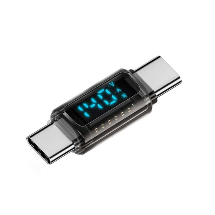 Type-C Male to Type-C Male 40Gbps Data Transmission PD140W Digital Display ... (Transparent Black)