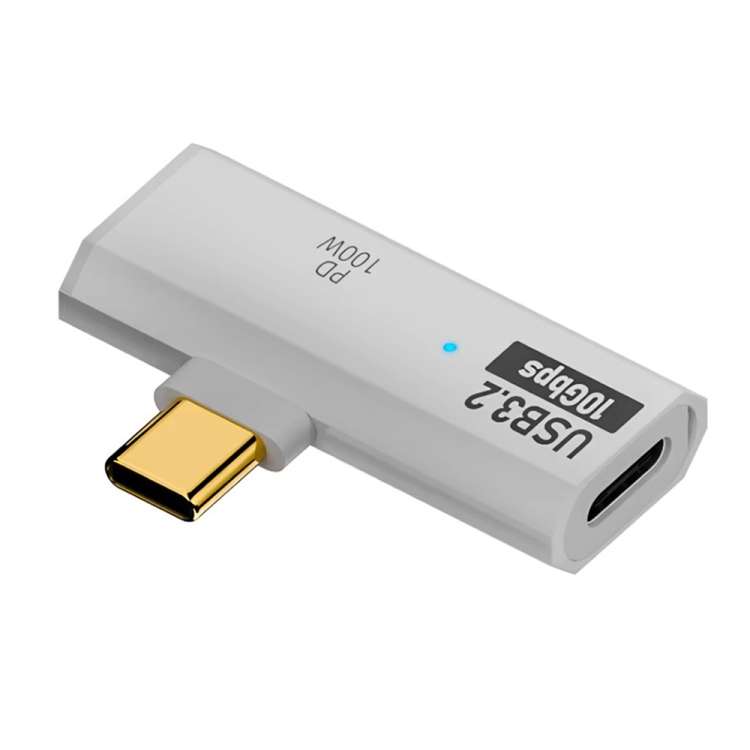 USB-C / Type-C Male to Dual Type-C Female USB3.2/10Gbps OTG Converter PD100W Charging ... (White)