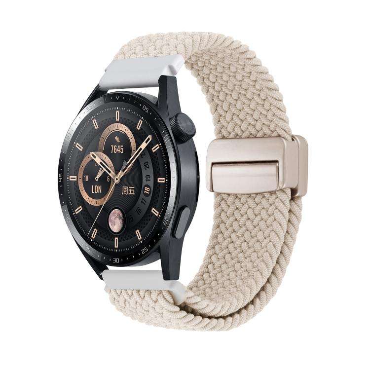 20mm Magnetic Buckle Nylon Braided Watch Band(Starlight Color)