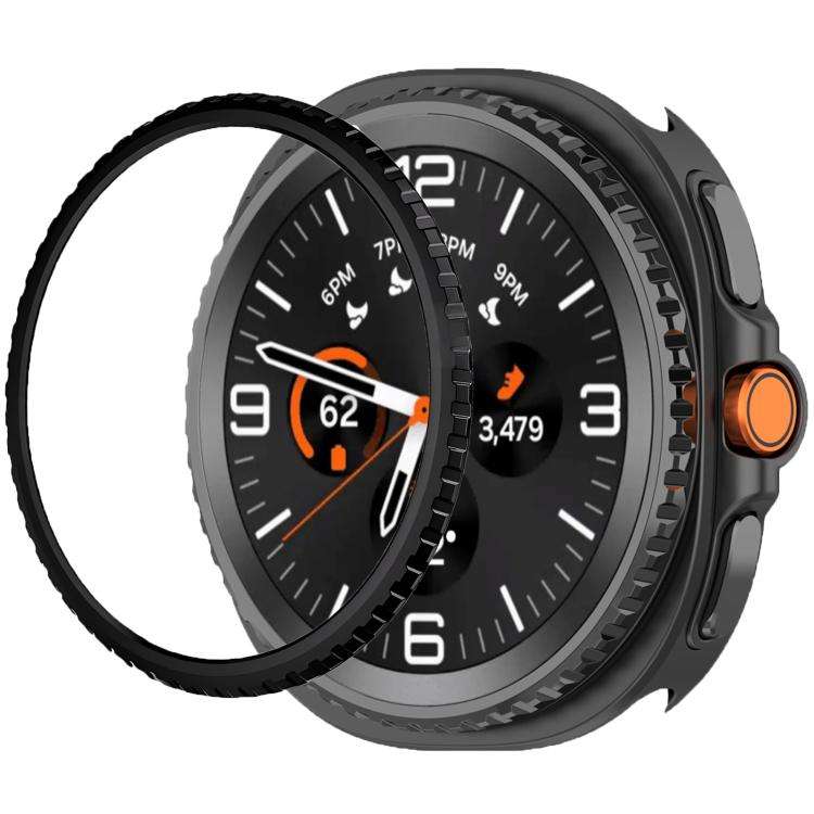 For Samsung Galaxy Watch8 Classic 46mm Metal Watch Protective Ring(Electroplated Black)