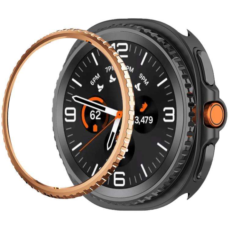 For Samsung Galaxy Watch8 Classic 46mm Metal Watch Protective Ring(Electroplated Rose Gold)