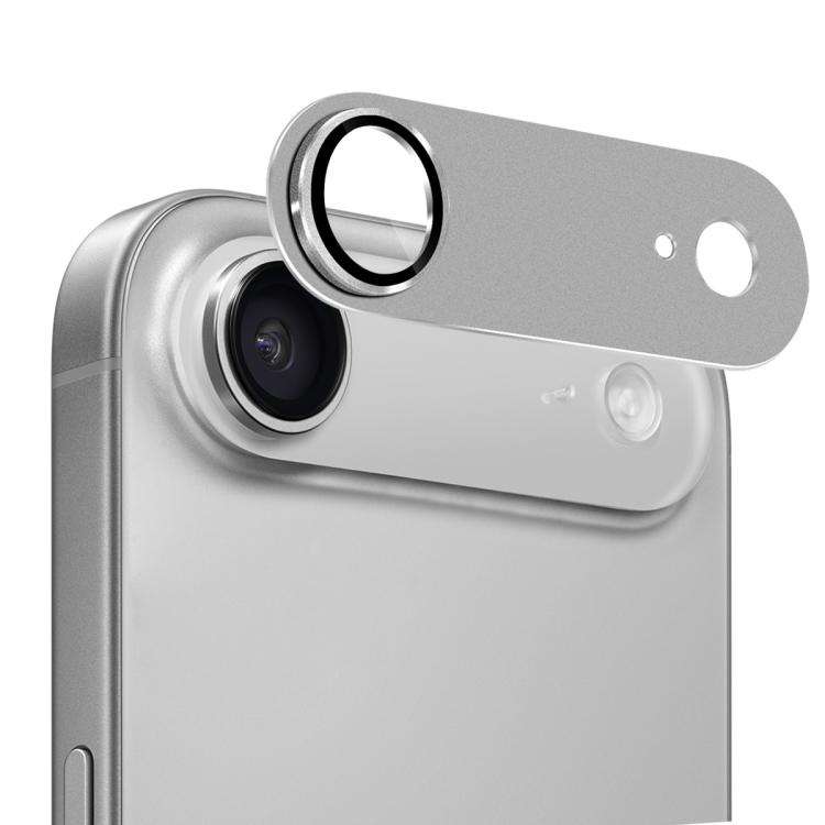 For iPhone Air ENKAY Anti-reflection Camera Lens Frosted Armor Aluminium Alloy Tempered ... (Grey)