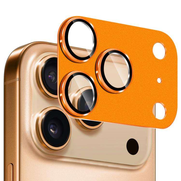 For iPhone 17 Pro ENKAY Anti-reflection Camera Lens Frosted Armor Aluminium Alloy Tem ... (Orange)