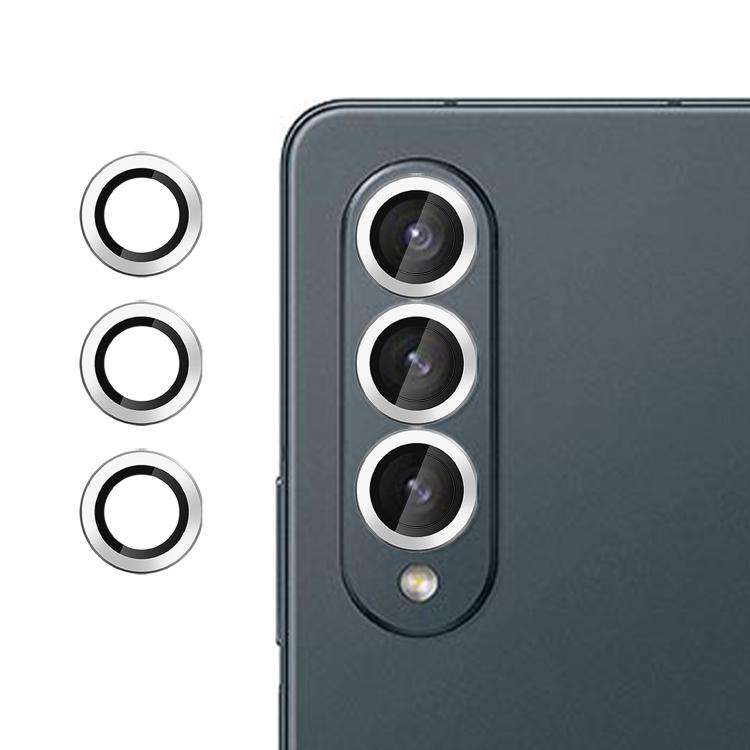 For Samsung Galaxy Z Fold4 Kalebol No Flicker Ultra-Thin Individual Camera Lens Tempe ... (Silver)