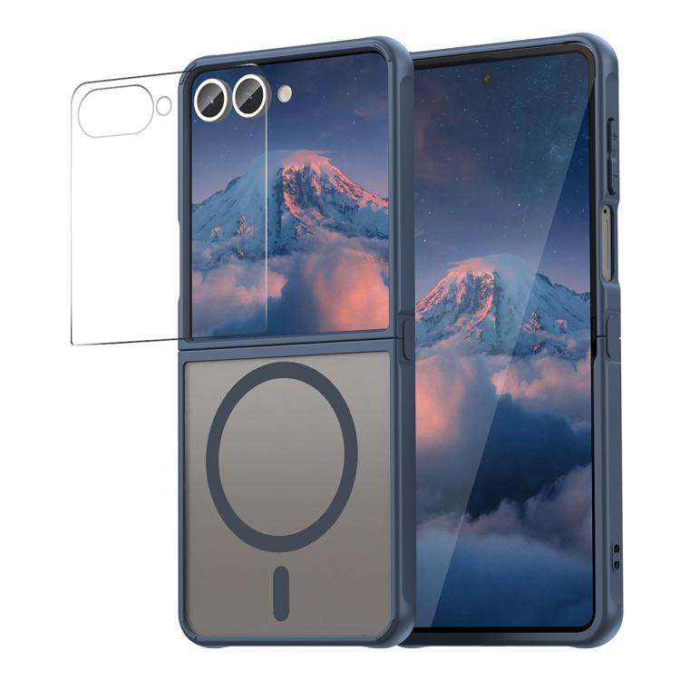 For Samsung Galaxy Z Flip7 ENKAY Hat-Prince MagSafe Matte Translucent Shockproof Phone ... (Blue)