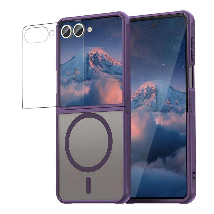 For Samsung Galaxy Z Flip7 ENKAY Hat-Prince MagSafe Matte Translucent Shockproof Phon ... (Purple)