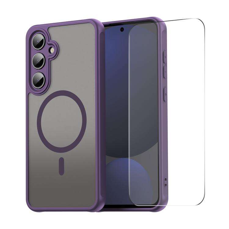 For Samsung Galaxy S25 FE 5G ENKAY Hat-Prince MagSafe Matte Translucent Shockproof Ph ... (Purple)