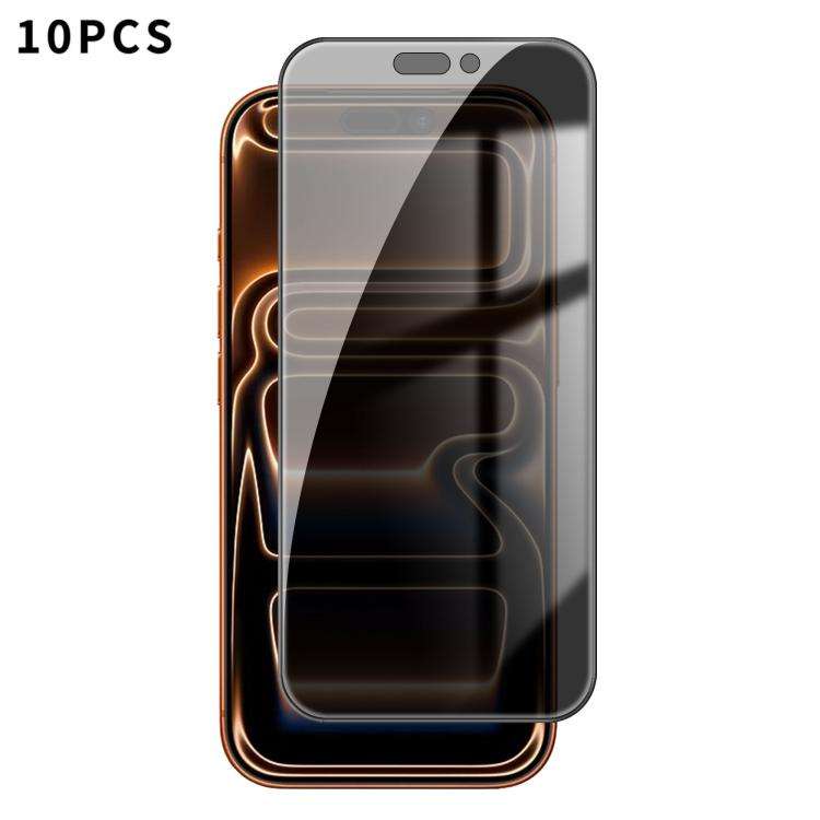 For iPhone 17 Pro Max 10pcs Kalebol High-Aluminum Screen-Printed Full-Coverage Black-Border Privac