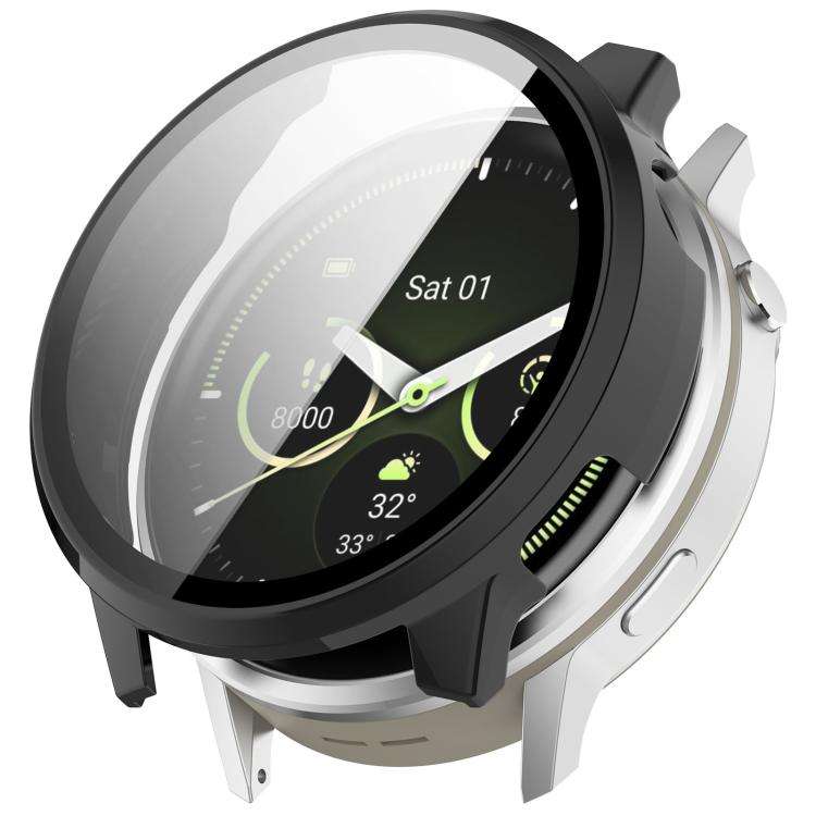 For Garmin Venu 4 45mm Tempered Film Integrated PC Watch Protective Cover(Black)
