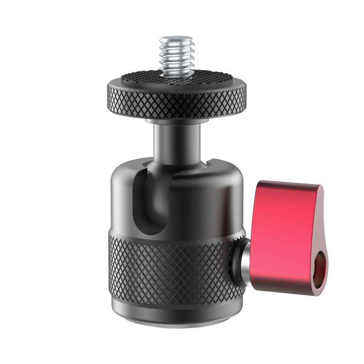 Mini 360 Degree Rotation Panoramic Metal Ball Head Mount Base(Black)