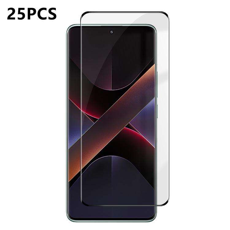 For Xiaomi Poco X7 25pcs High-Aluminum Full-Coverage Anti-Fingerprint Screen-Printed HD Curved Tem
