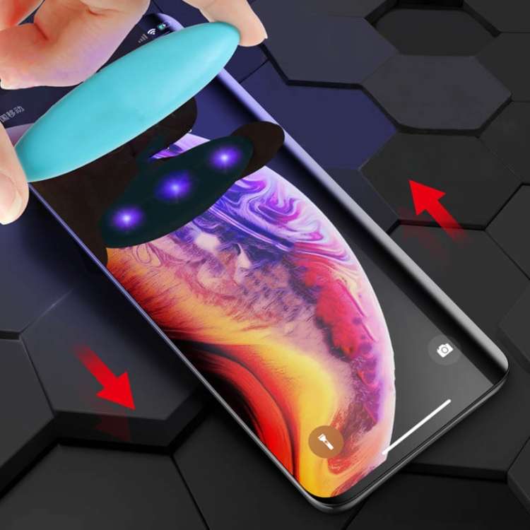 For iPhone XS Max / iPhone 11 Pro Max UV Liquid Curved Full Glue Full Screen Tempered Glass
