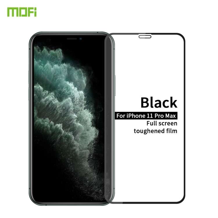 For iPhone 11 Pro Max MOFI 9H 2.5D Full Screen Tempered Glass Film(Black)
