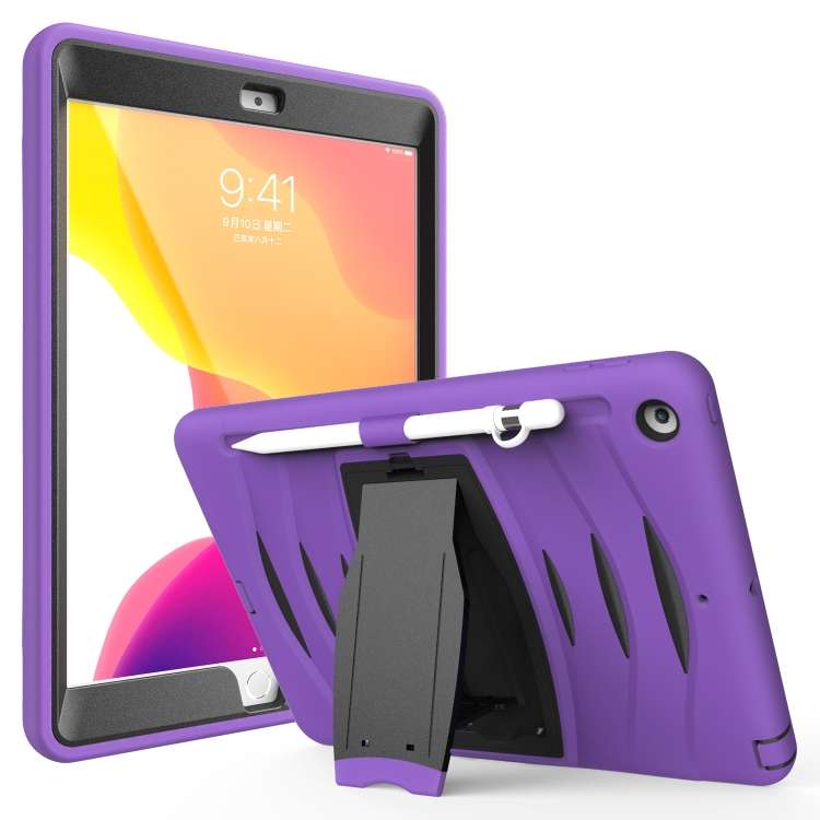 For Galaxy S5e 10.5 (2019) T720 360 Degree Rotation PC + Silicone Protective Case wit ... (Purple)