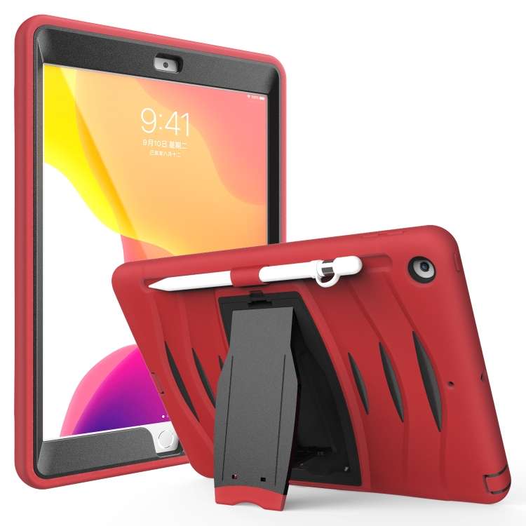 For Galaxy S5e 10.5 (2019) T720 360 Degree Rotation PC + Silicone Protective Case with H ... (Red)