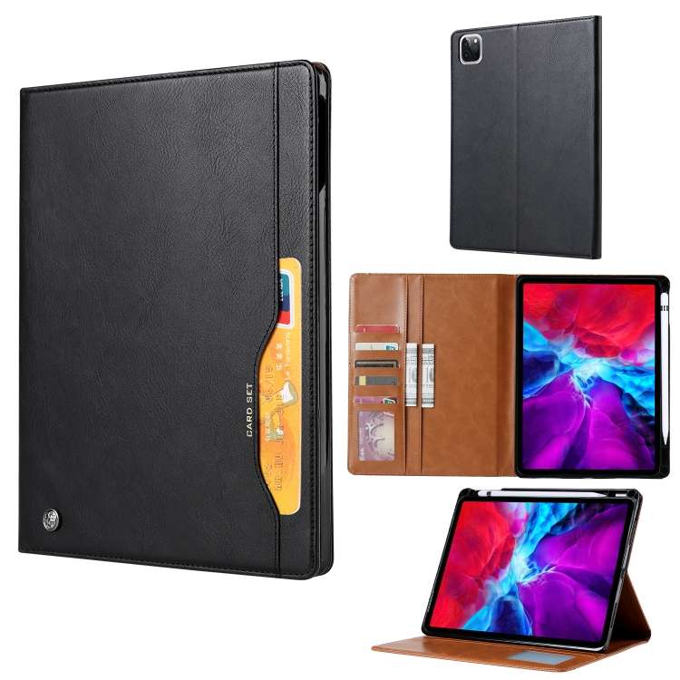 For iPad Pro 11 (2020) Knead Skin Texture Horizontal Flip Leather Tablet Case with Pho ... (Black)