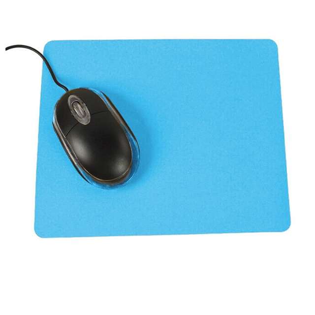 10 PCS Optical Solid Color Office Computer Anti-Slip Wrist Rests Mouse Pad(Light Blue)