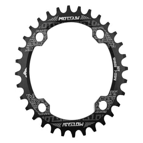 MOTSUV Narrow Wide Chainring MTB Bicycle 104BCD Tooth Plate Parts(Black)