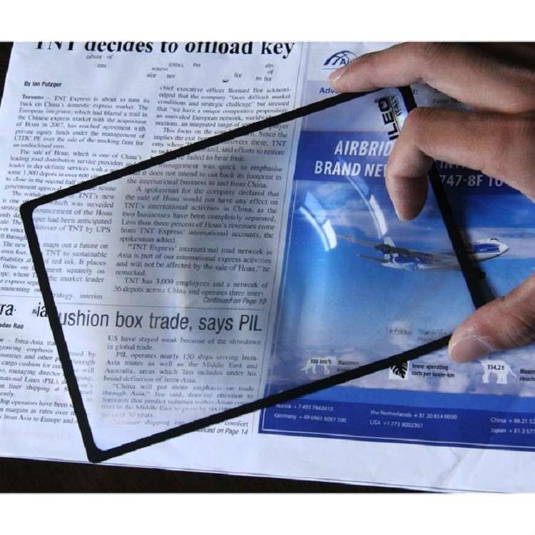 Card Slim Reading 3x Magnifier Business Card Magnifier, Specification:120180mm