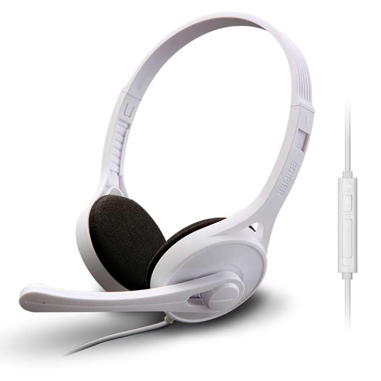 Edifier K550 3.5mm Plug Wired Wire Control Stereo Computer Game Headset with M ... (Fashion White)