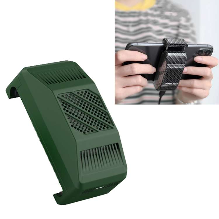 USB Vibration-free Silent Mobile Phone Cooler Semiconductor Cooling Radiator for ... (Dark Green)