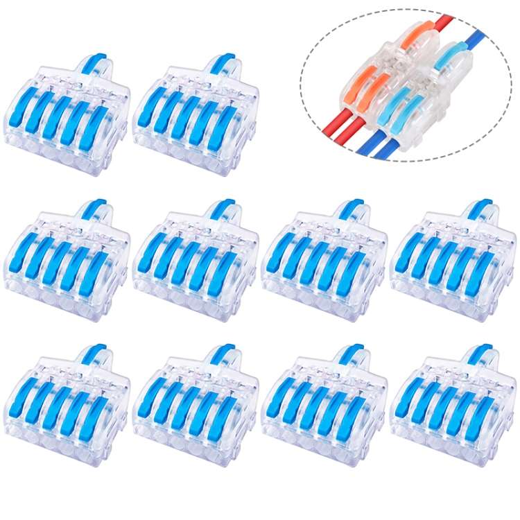 10 PCS Multi-Function Branch Wire Butt Copper Wire Quick Conne ... F15 Blue Handle One in Five Out