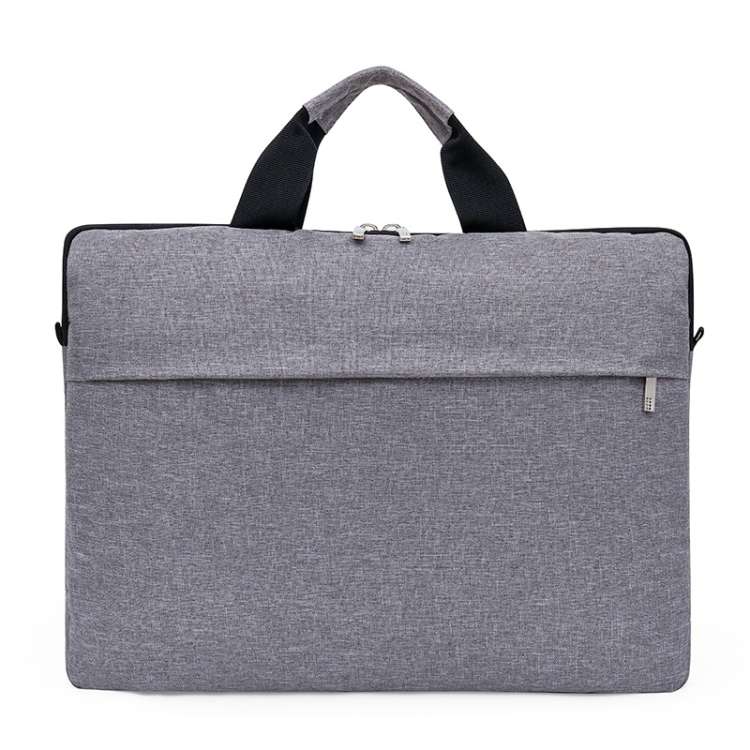 Portable Notebook Bag Multifunctional Waterproof and Wear-Resistant Single Shoulder Com ... (Gray)