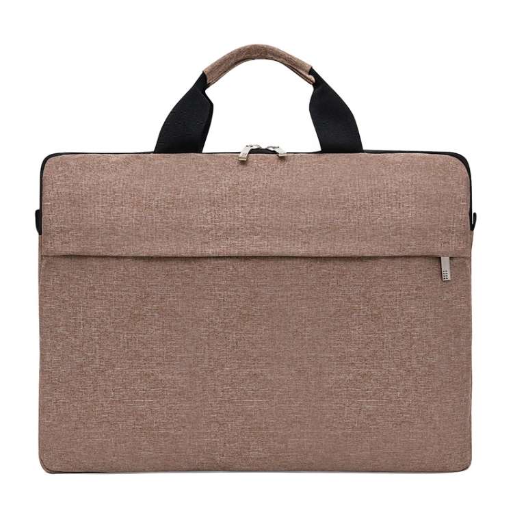 Portable Notebook Bag Multifunctional Waterproof and Wear-Resistant Single Shoulder Co ... (Brown)
