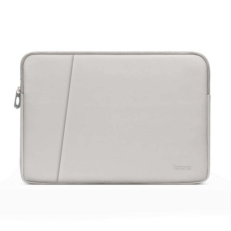 Baona BN-Q004 PU Leather Laptop Bag, Colour: Double-layer Gray, Size: 15/15.6 inch