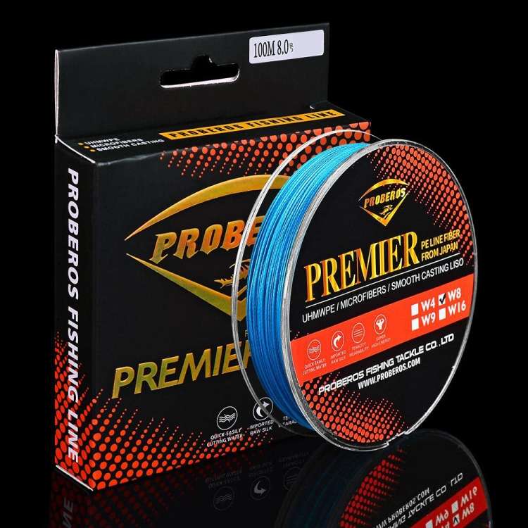 PROBEROS 8 Edited 100M Majestic Horse Fish Line, Line number: 7.0 / 80LB(Blue)