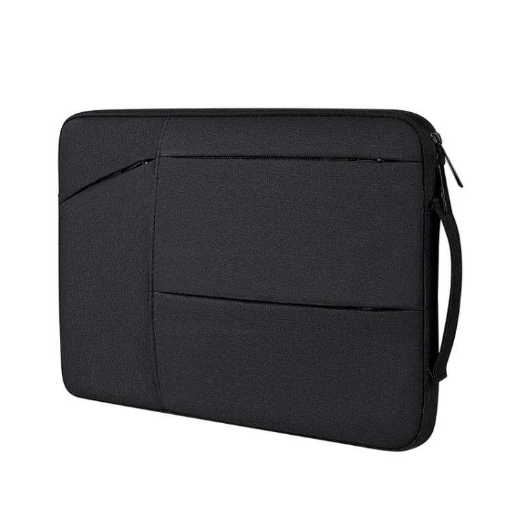 ST02 Large-capacity Waterproof Shock-absorbing Laptop Handbag, Size: 14.1-1 ... (Mysterious Black)