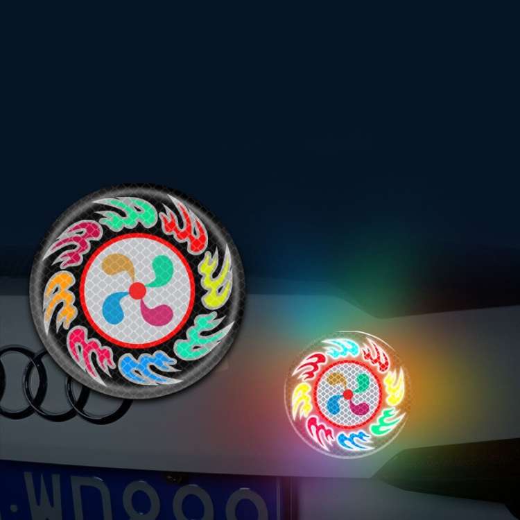 Car Door Anti-Collision Scrape And Rearview Mirror Colorful Safety Warning Reflective Sticker, Sty