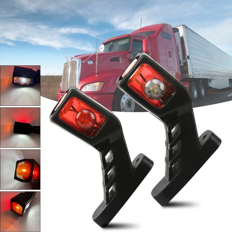 MK-216 1pair 12-24V 9LED Side Marker Lighting Outline Marker Truck Light Trailer Sid ... (As Show)