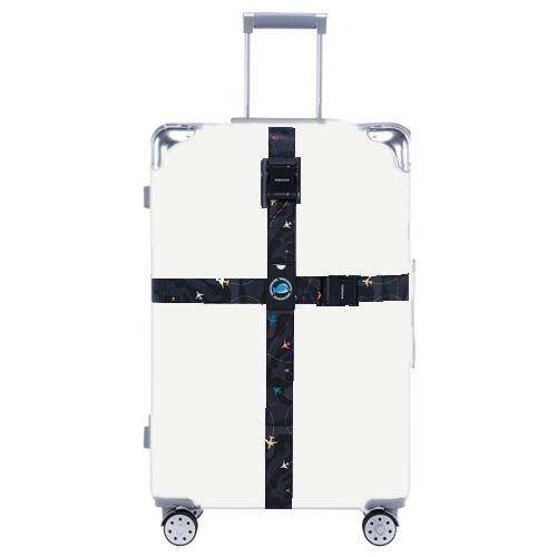 Luggage Cross Flying Landmark Customs Binding Belt, Color: Black