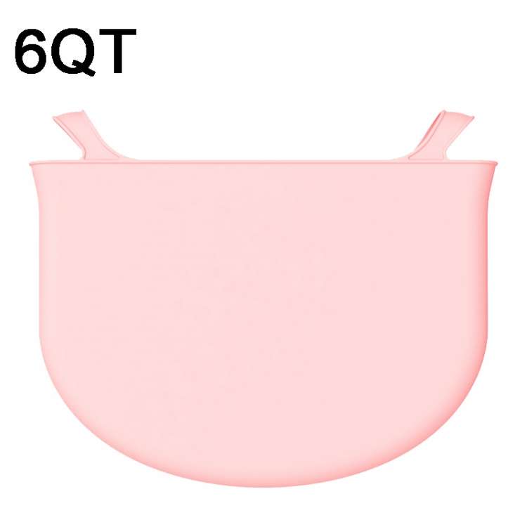 6QT Silicone Slow Cooke Liners Reusable Leakproof Crock Pot Liners(Pink)