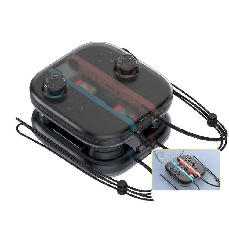 For Nintendo Switch 2 Joy-Con Crystal Storage Case Organizer Anti-Scratch Travel ... (Clear Black)